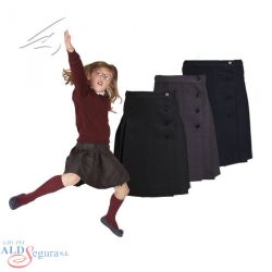 Falda Niña Colegial Pliegues con Peto 1114