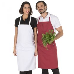 Delantal sin Bolsillo y Cintas de Algodón 1163