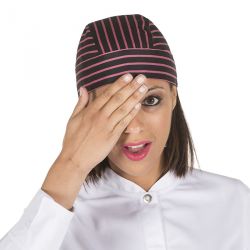Gorro Pirata Cocinero Rayas Fucsia 4471