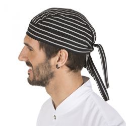 Gorro Pirata Cocinero Rayas Gris 4471