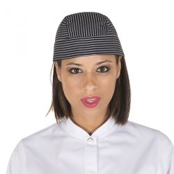 Gorro Pirata Cocinero Rayas Gris Fina 4471