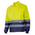 Chaqueta Laboral Combinada con Cintas Reflectantes VELILLA 153