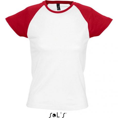 Camiseta Mujer Combinada Contraste SOL´s MILKY