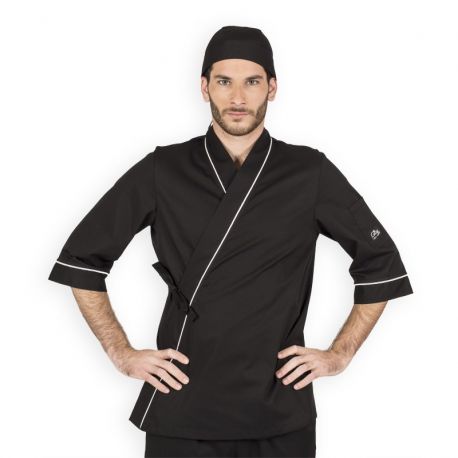 Chaqueta de Cocina Unisex Gastro Chef Poseidón GARY'S 9338 Negro