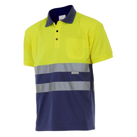 Polo Bicolor Combinado Manga Corta VELILLA 305504