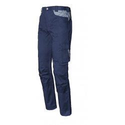 Pantalón Stretch de algodón elastizado, bicolor ISSA LINE 8731