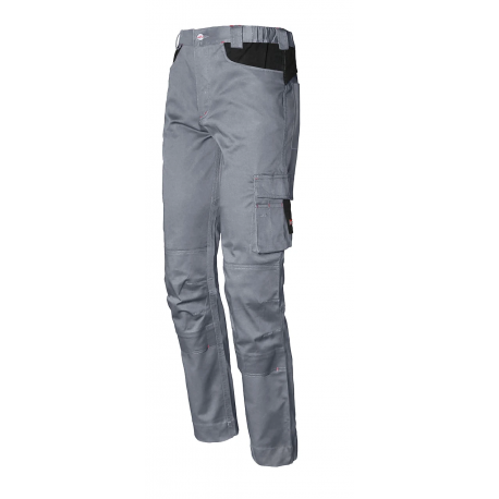 Pantalón Stretch de algodón elastizado, bicolor ISSA LINE 8731