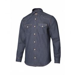 Camisa de trabajo denim stretch manga larga VELILLA 405006S