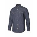 Camisa de trabajo denim stretch manga larga VELILLA 405006S