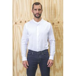 Camisa manga larga Cuello mandarín Puños ajustables BART MEN 3792