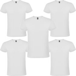 Pack 5 camisetas unisex 100% algodón ROLY ATOMIC 150 6424
