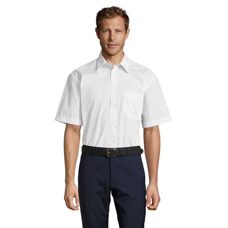 CAMISA BLANCA MANGA CORTA HOMBRE