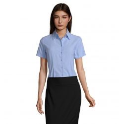 Camisa Popelín de Manga Corta Mujer SOLS ELITE