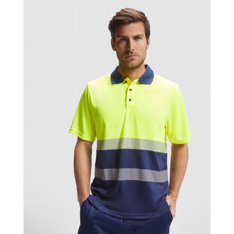 Polo técnico de alta visibilidad en manga corta ROLY ATRIO 9318