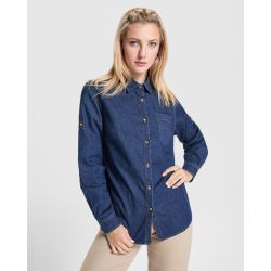 Camisa vaquera manga larga con trabilla ajustable ROLY LUJAN WOMAN 6707
