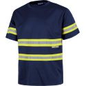 Camiseta Manga Corta con Cintas Reflectantes WORKTEAM C3936