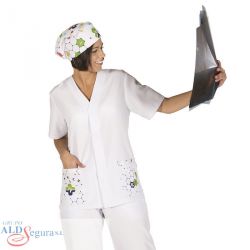 Blusa Laboral de Servicios Unisex Estampado Cruz 6094