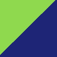 Verde Lima/Azul Marino